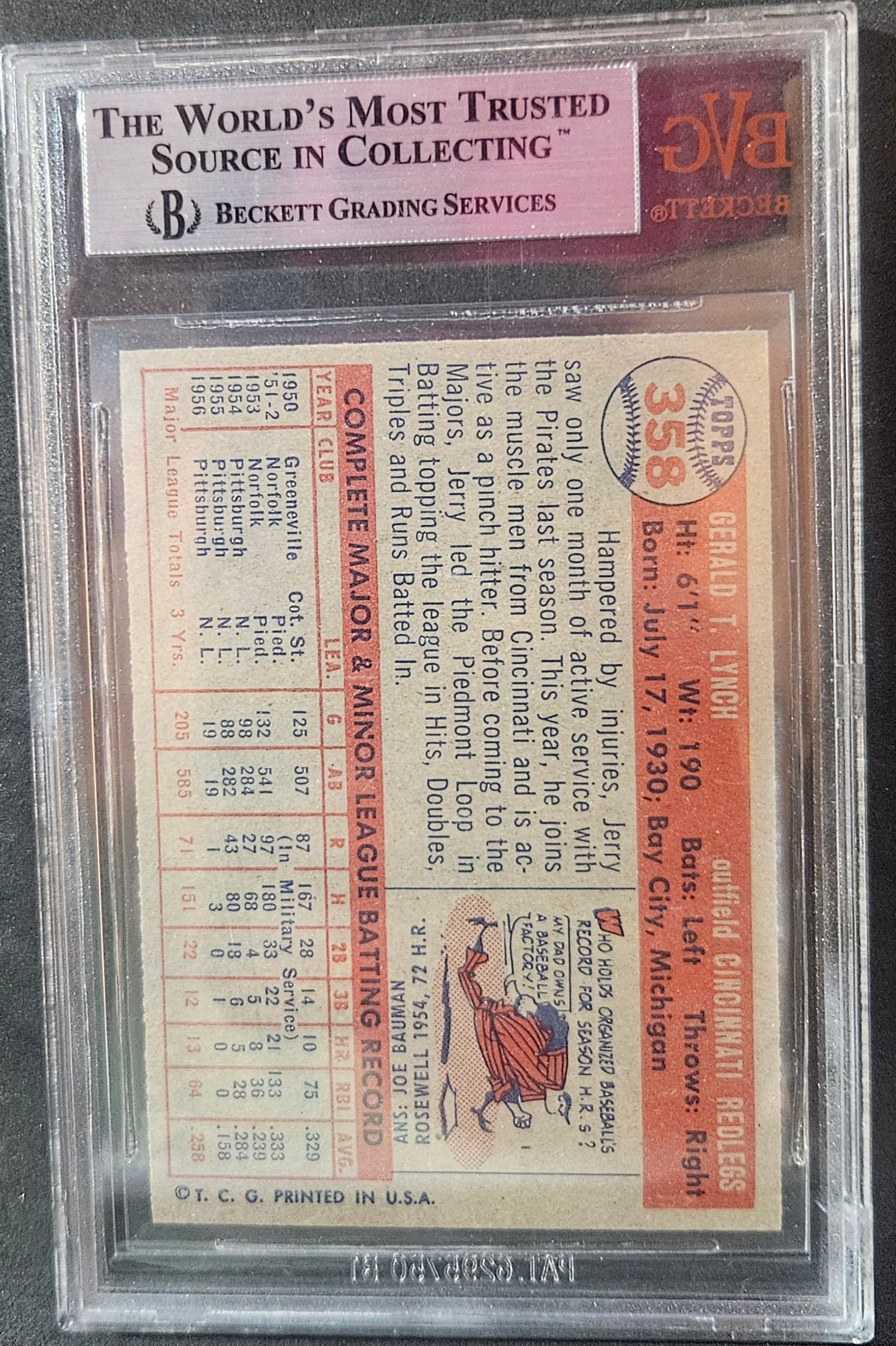 1957 Topps Pete Runnels #64 BVG 8