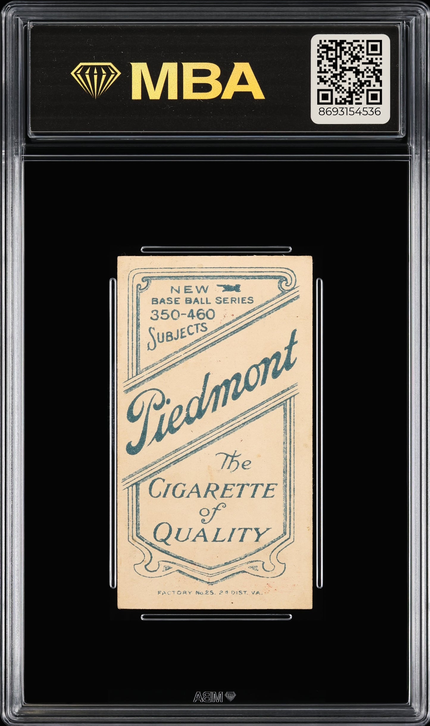 1909-11 T206 Piedmont 350-460 Factory 25 Cy Young Cleveland Glove Shows MBA 3.5