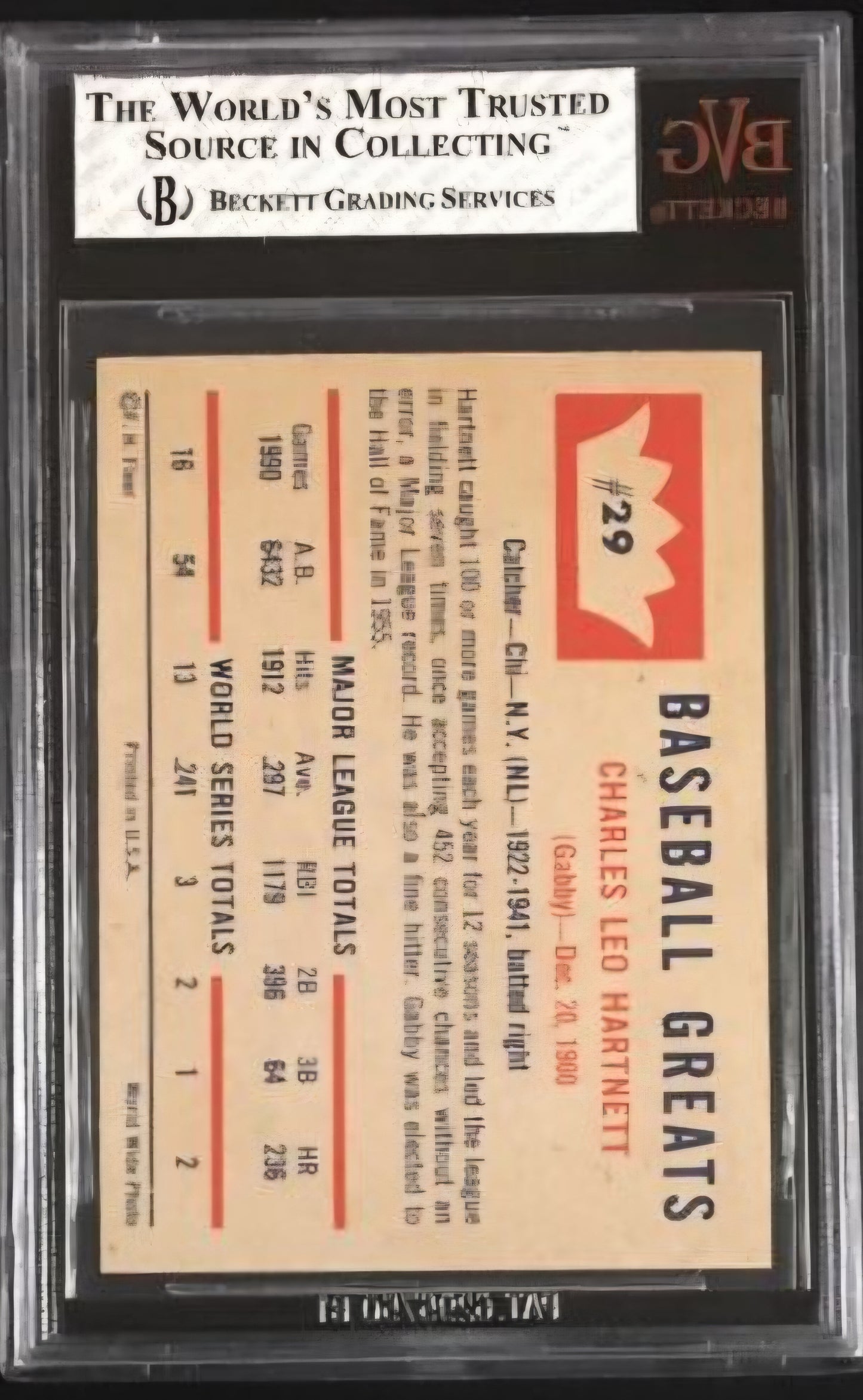 1960 Fleer Gabby Hartnett #29 BVG 8