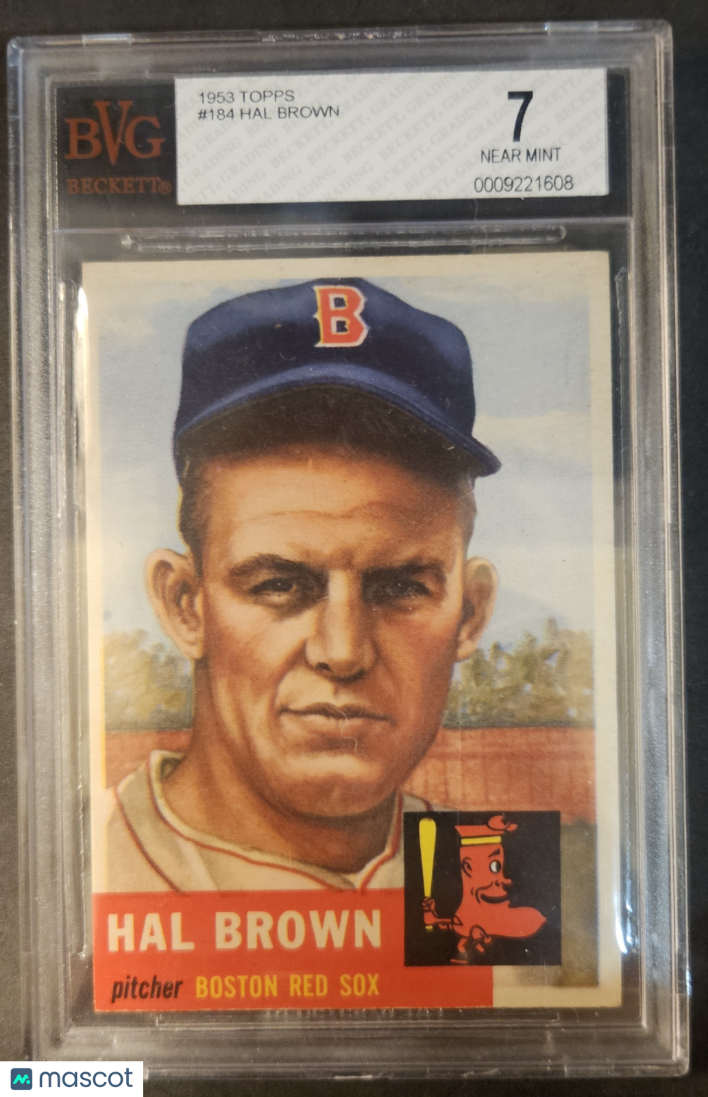 1953 Topps Hal Brown #184 Rookie BVG 7