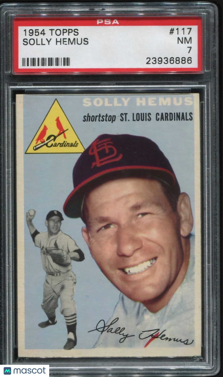 1954 Topps Solly Hemus #117 PSA 7