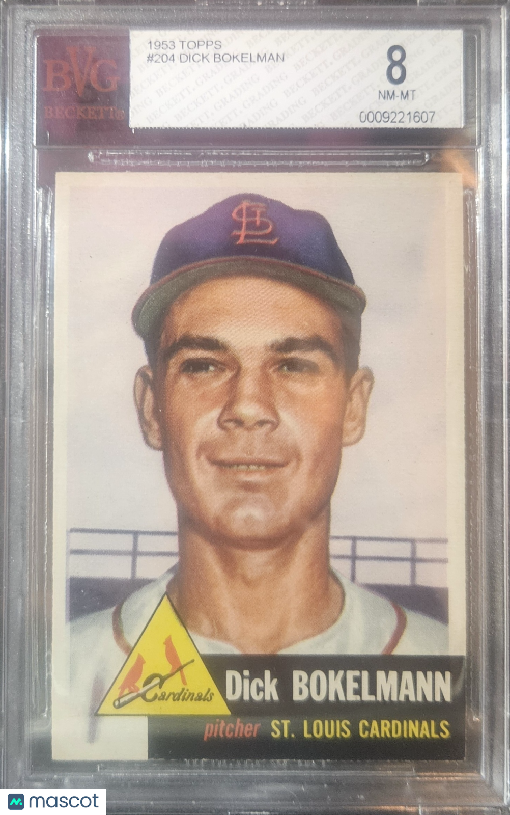 1953 Topps Dick Bokelman #204 Rookie BVG 8