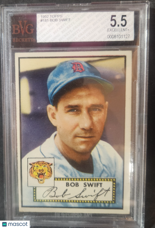 1952 Topps Bob Swift #181 BVG 5.5