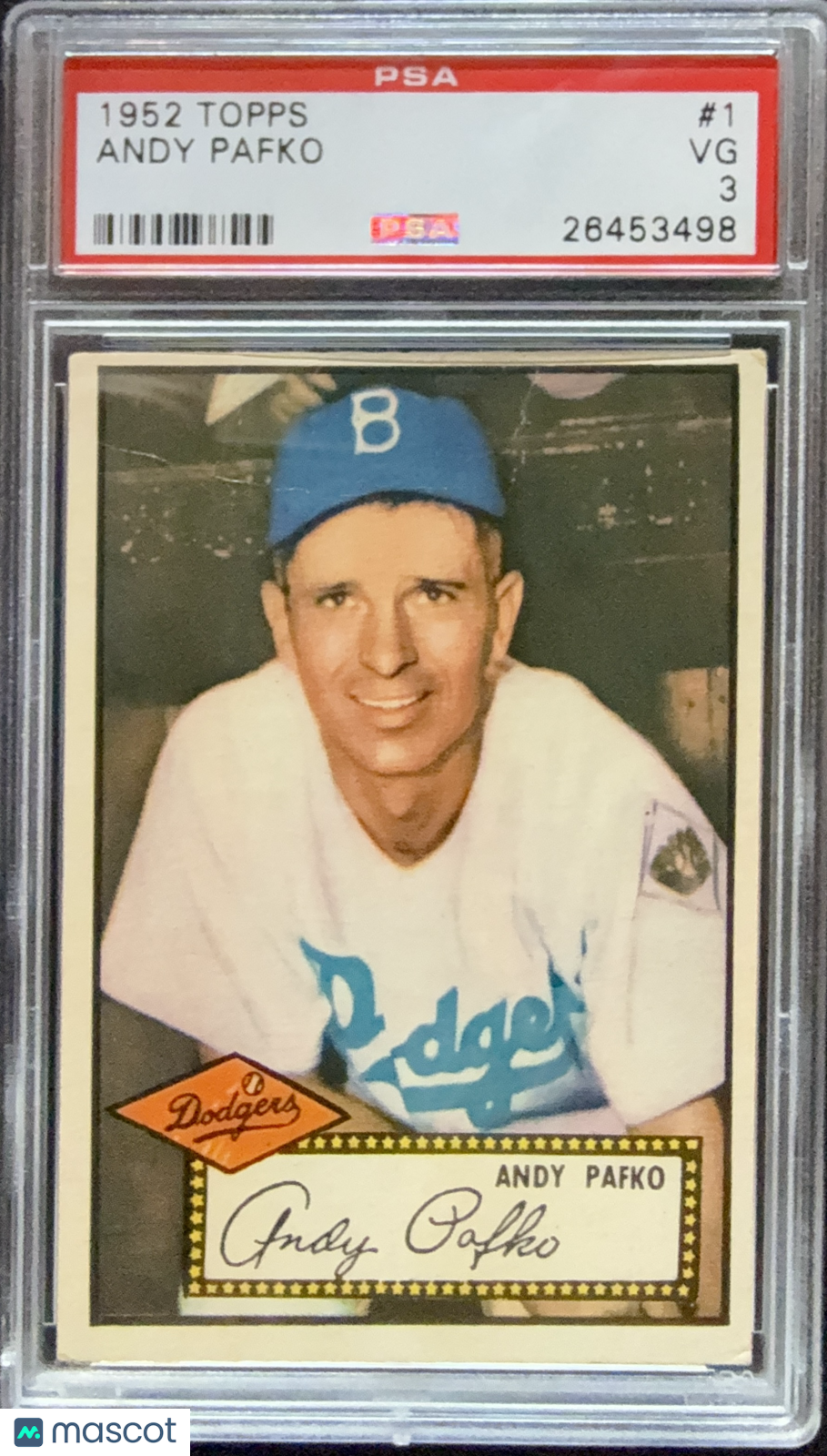 1952 Topps Andy Pafko #1 PSA 3