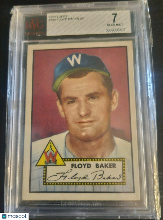 1952 Topps Floyd Baker SP #292 BVG 7