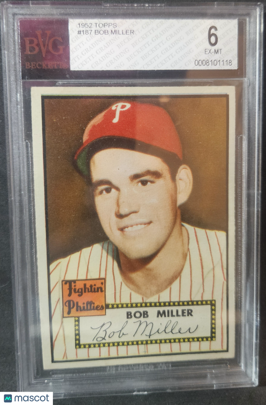 1952 Topps Bob Miller #187 BVG 6