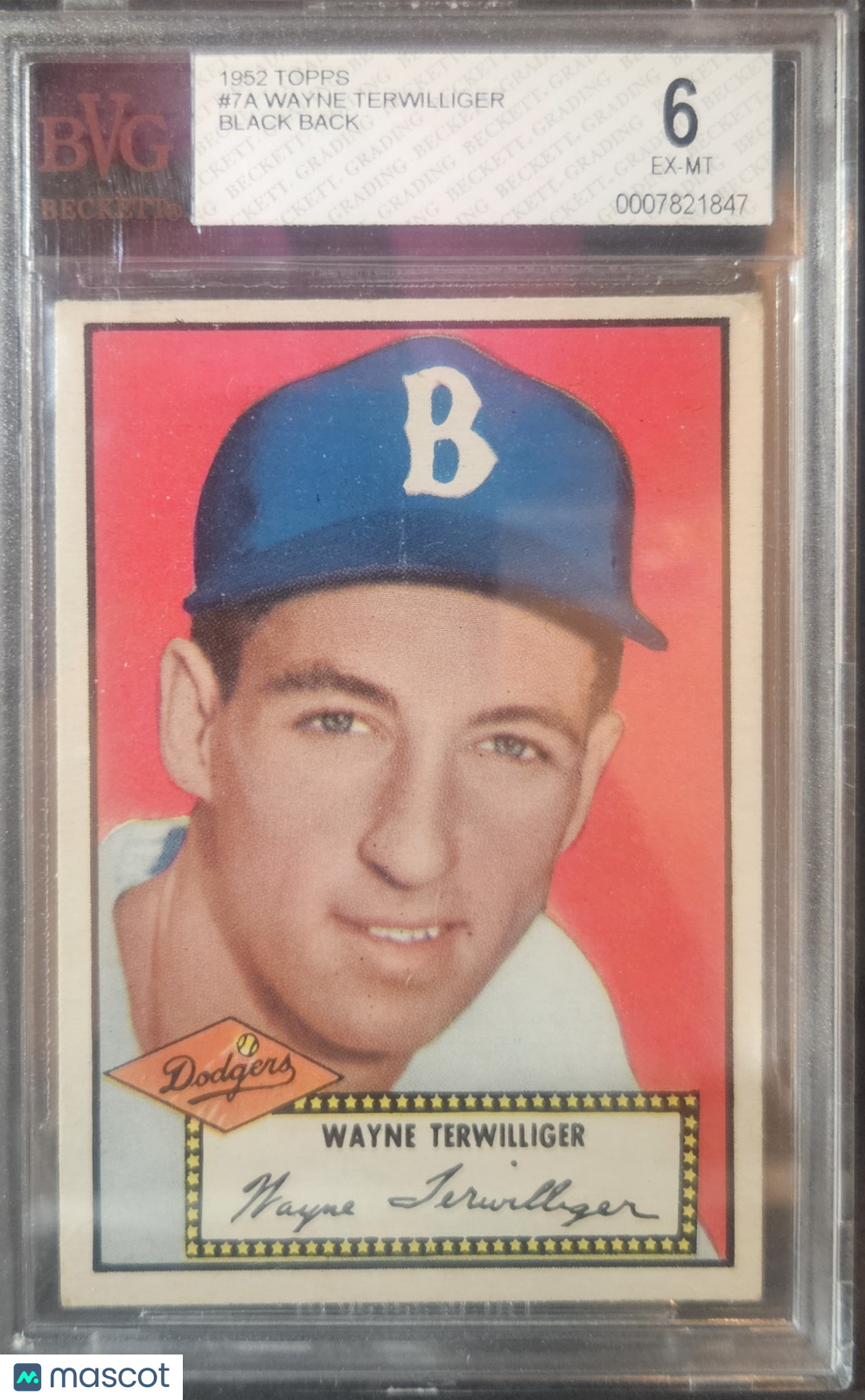 1952 Topps Wayne Terwilliger Black #7A BVG 6