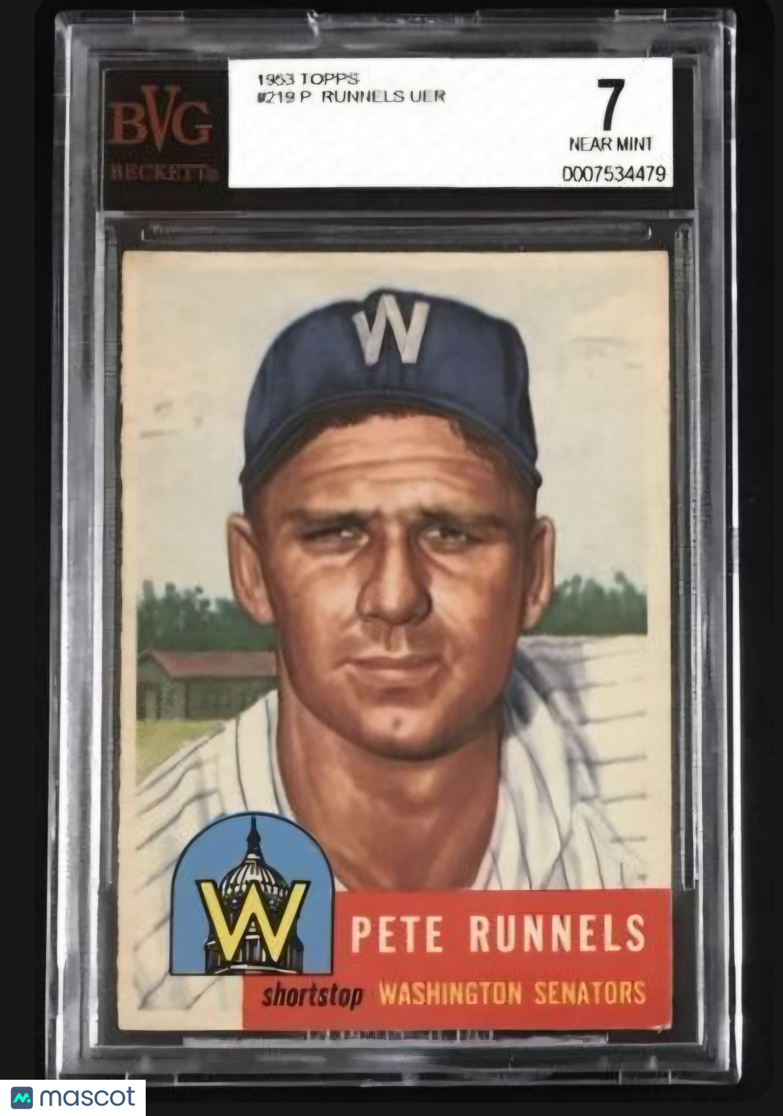 1953 Topps Don Johnson) Pete Runnels UER #219 /(Photo BVG 7