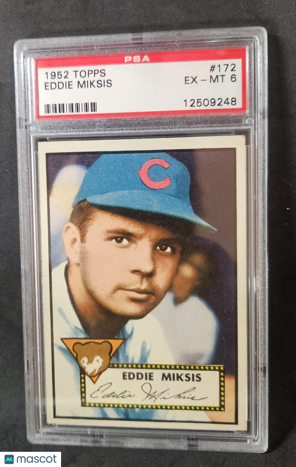 1952 Topps Eddie Miksis #172 PSA 6