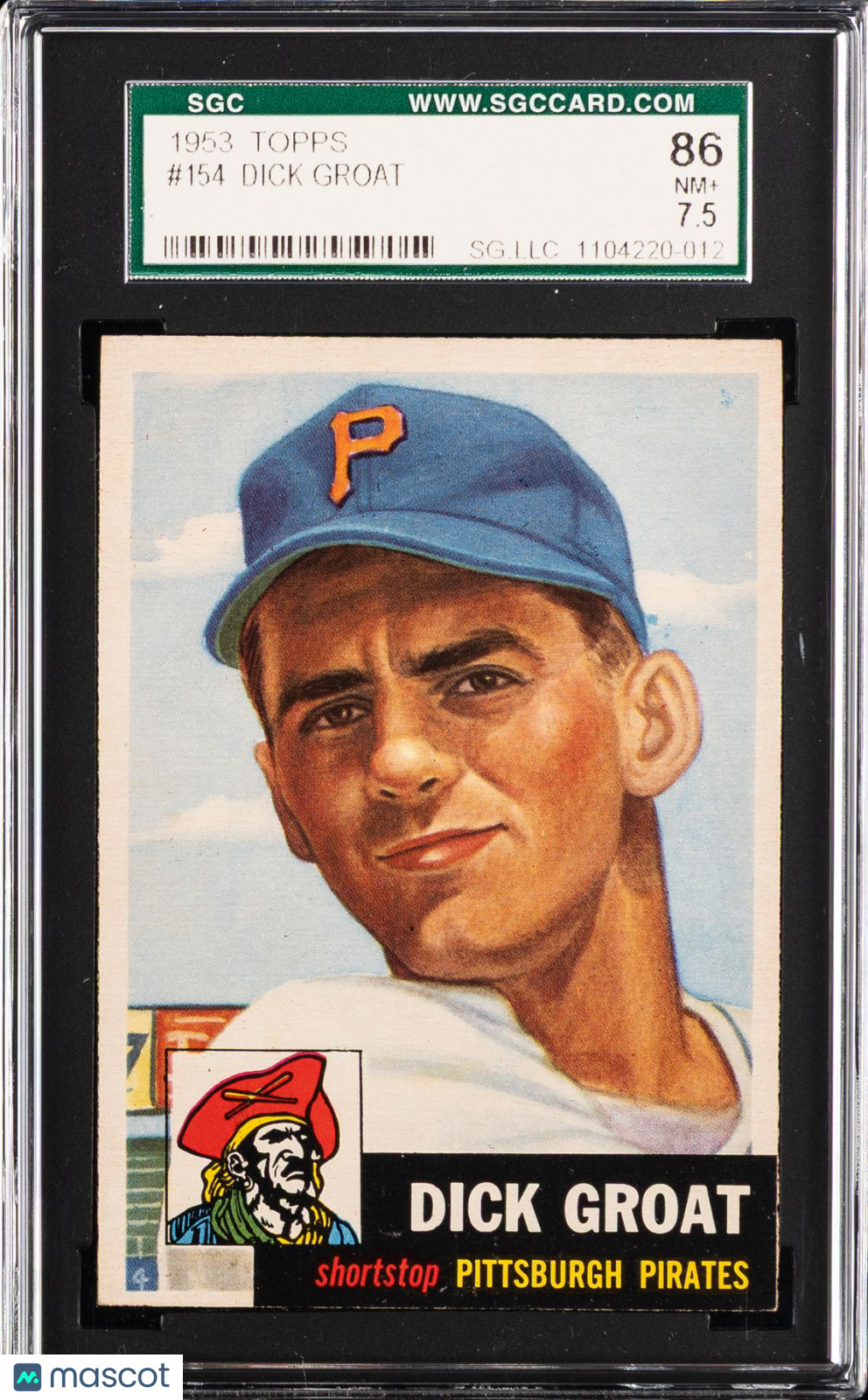 1953 Topps Dick Groat #154 SGC 7.5 Tough card
