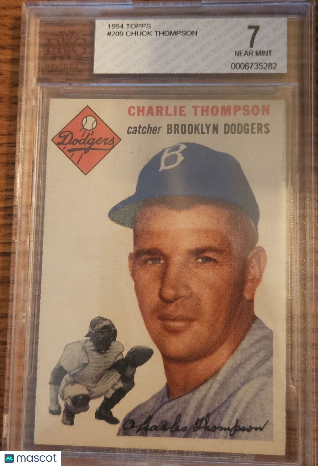 1954 Topps Chuck Thompson #209 BVG 7