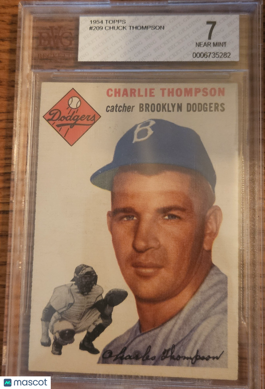 1954 Topps Chuck Thompson #209 BVG 7