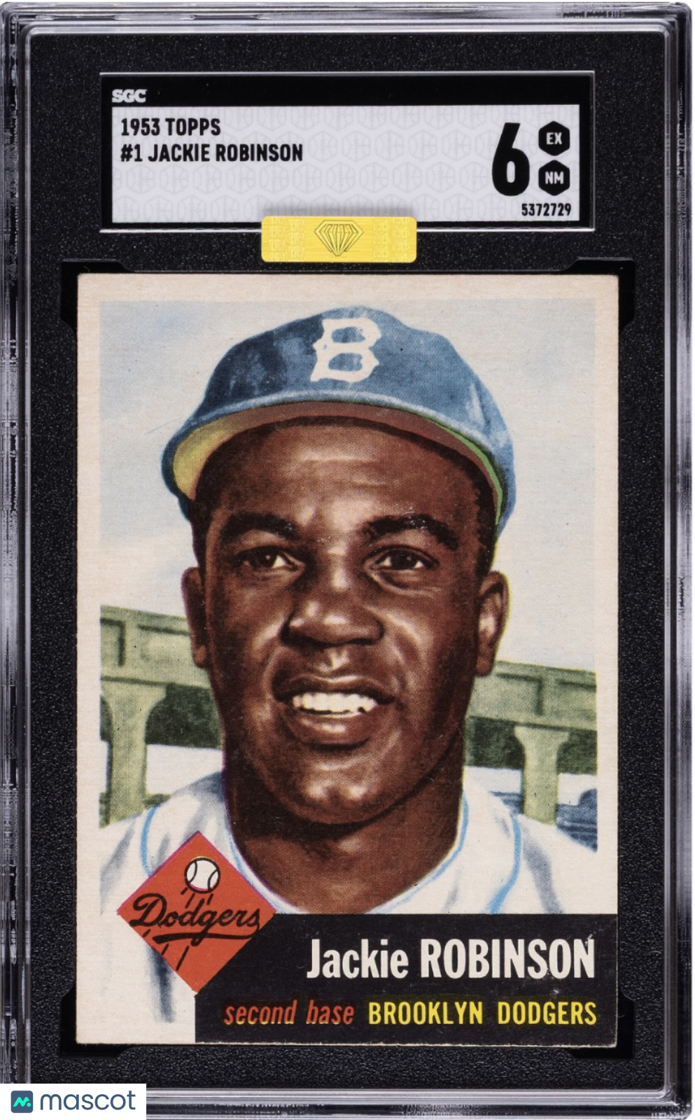 1953 Topps Jackie Robinson #1 SGC 6, MBA Gold 6.5!!!