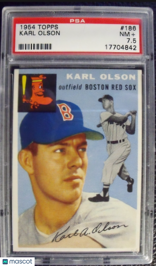 1954 Topps Karl Olson #186 PSA 7.5