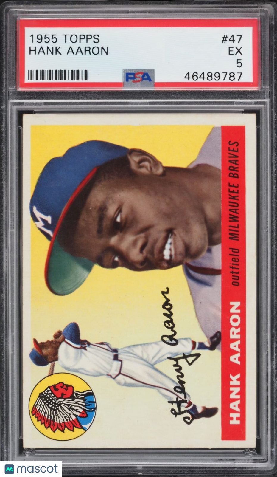 1955 Topps Hank Aaron #47 PSA 5 MBA Diamond candidate
