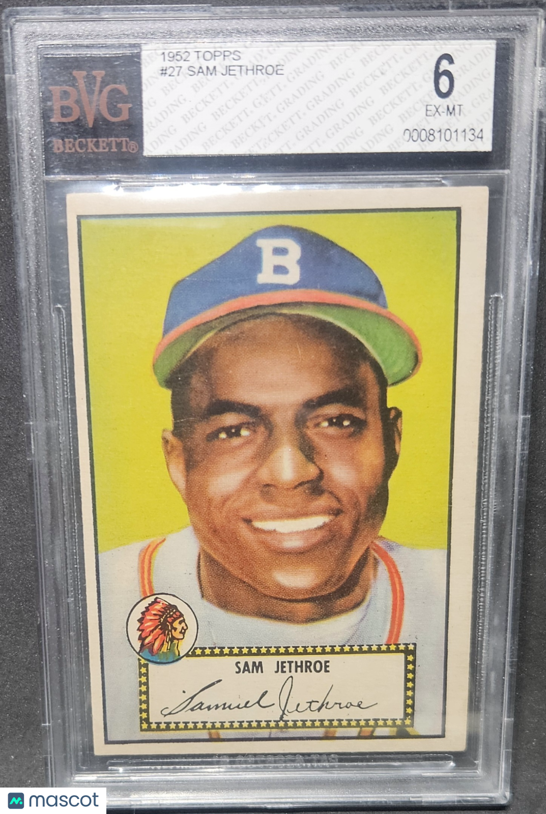 1952 Topps Sam Jethroe #27 BVG 6