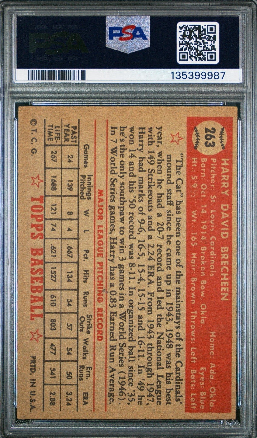 1952 Topps - Semi-High # Pete Suder #256 Psa 6