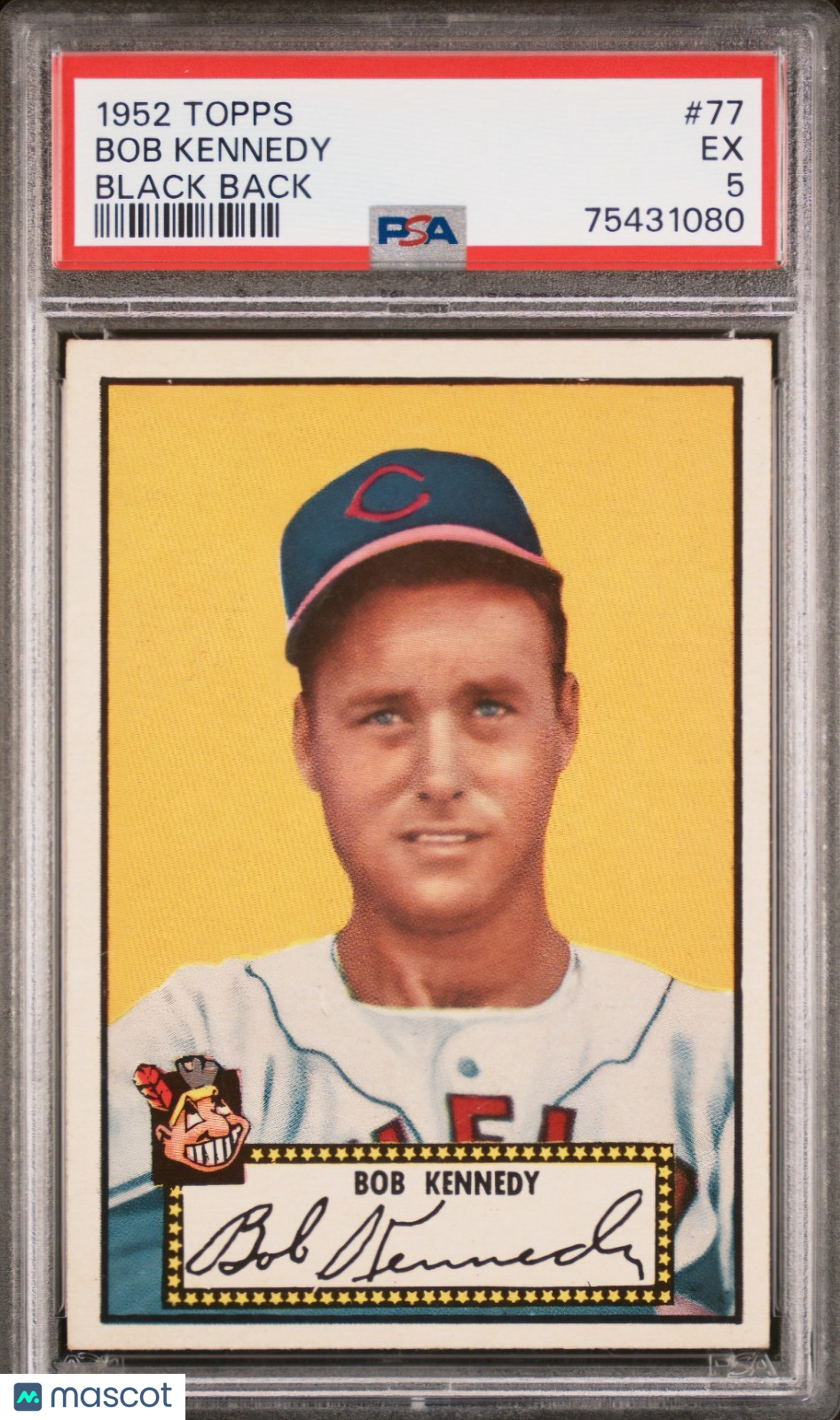 1952 Topps - Bob Kennedy #77 Black Back Psa 5 Diamond candidate