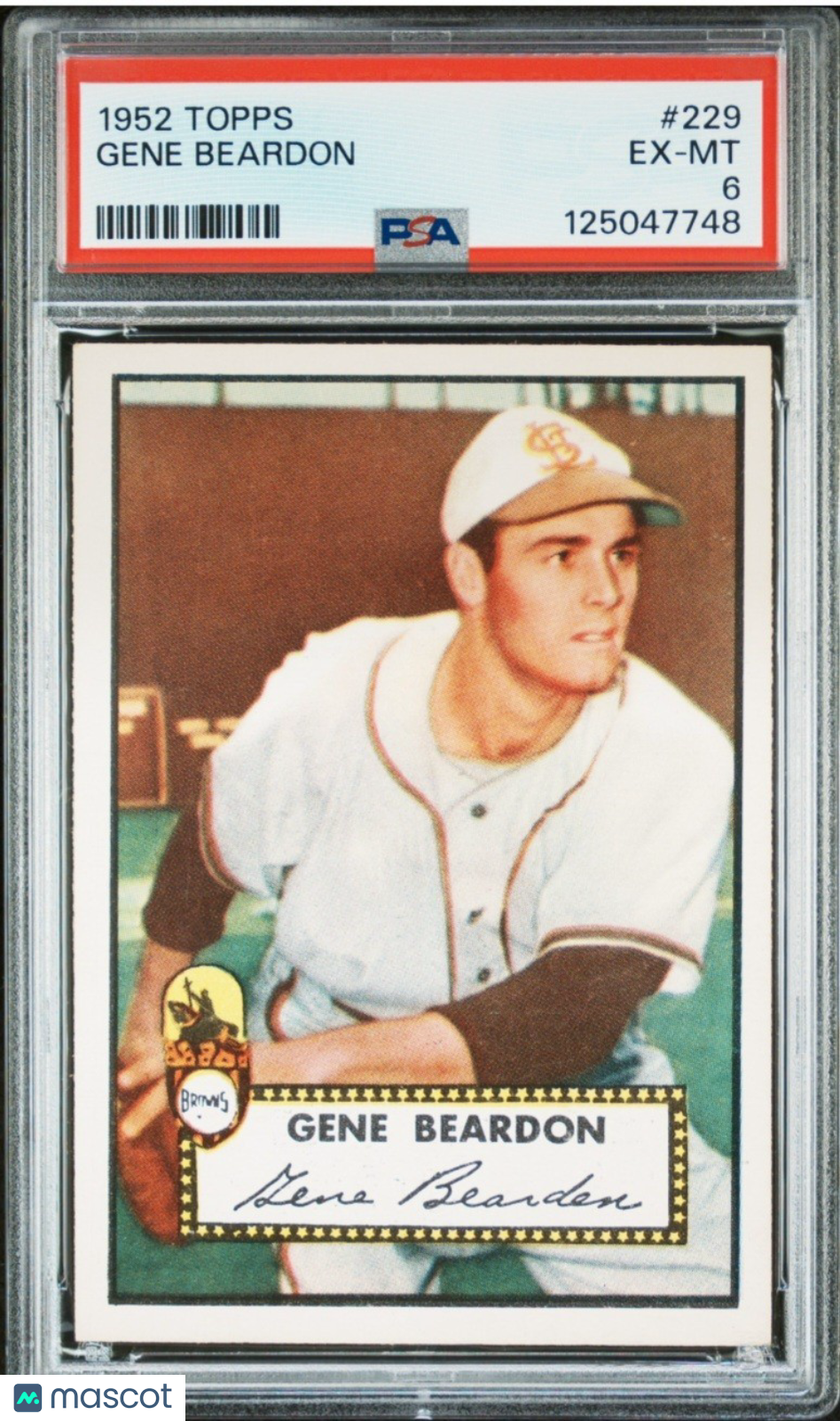 1952 Topps 229 Gene Beardon Psa 6