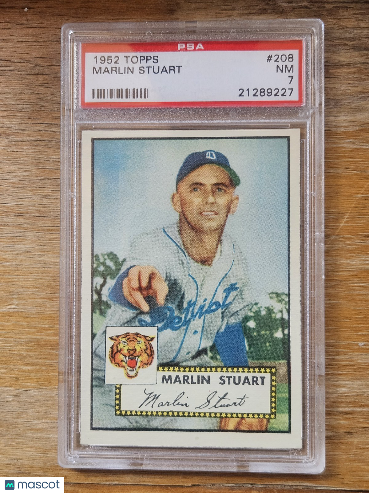 1952 Topps #208 Marlin Stuart - PSA 7