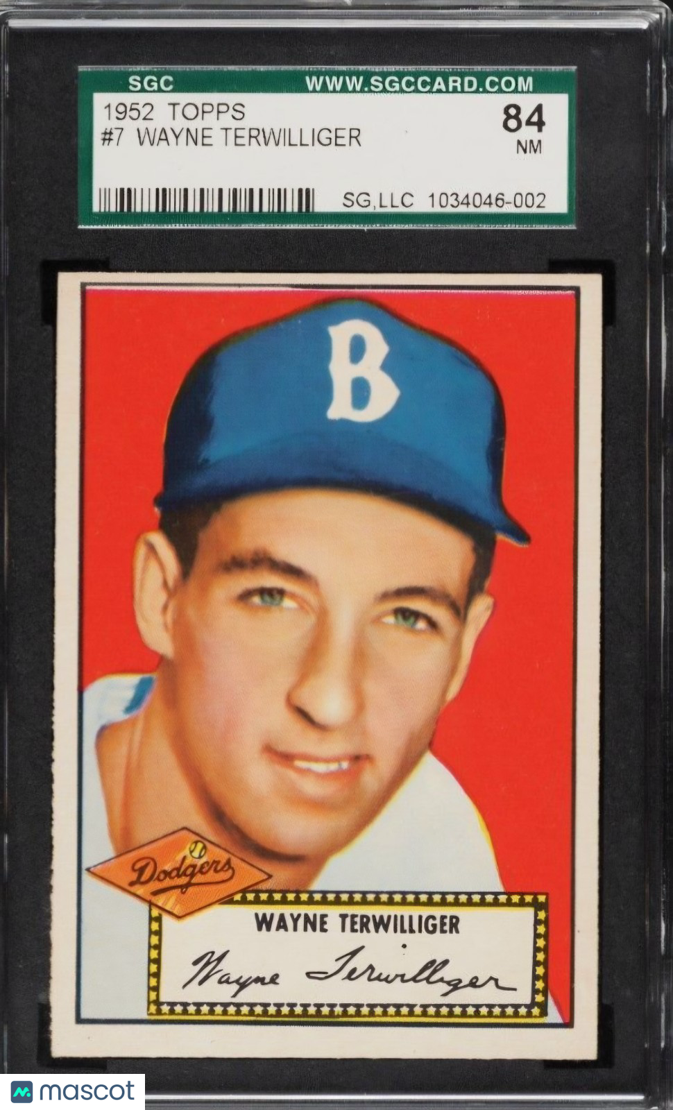 1952 Topps - Wayne Terwilliger #7 Red Back SGC 7