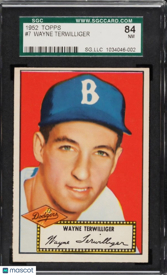 1952 Topps - Wayne Terwilliger #7 Red Back SGC 7