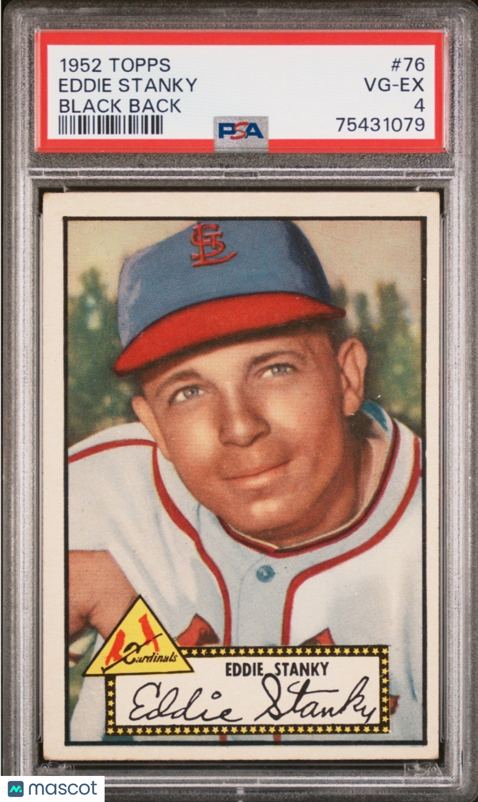 1952 Topps - Eddie Stanky #76 Black Back psa 4