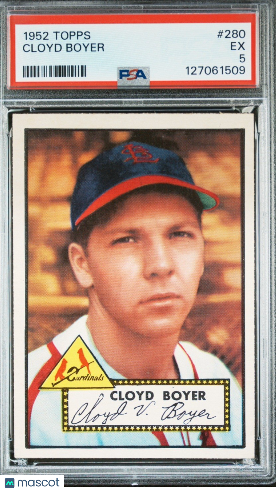 1952 Topps - Cloyd Boyer #280 Psa 5
