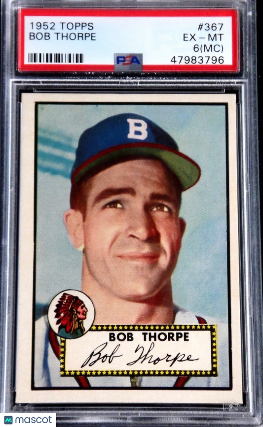 1952 Topps - Bob Thorpe #367 Psa 6 MC