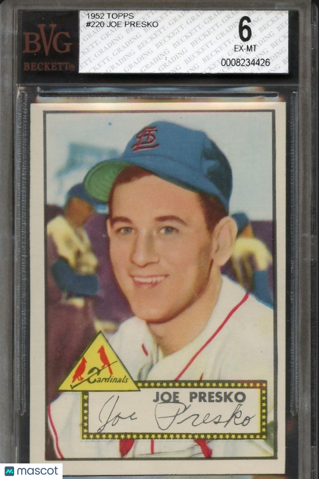 1952 Topps - Joe Presko #220 (RC) Bvg 6