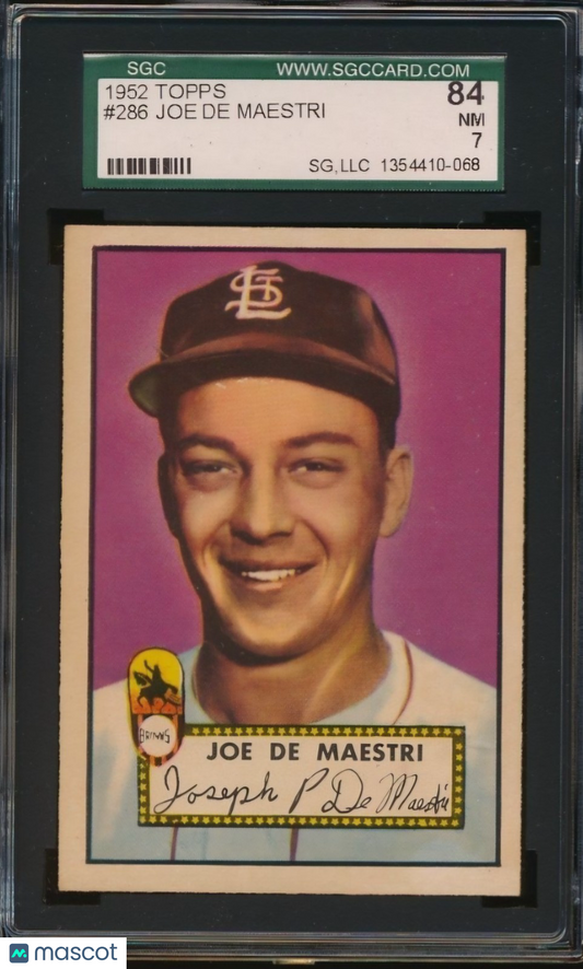 1952 Topps  Semi High #286 Joe Demaestri SP  SGC 7