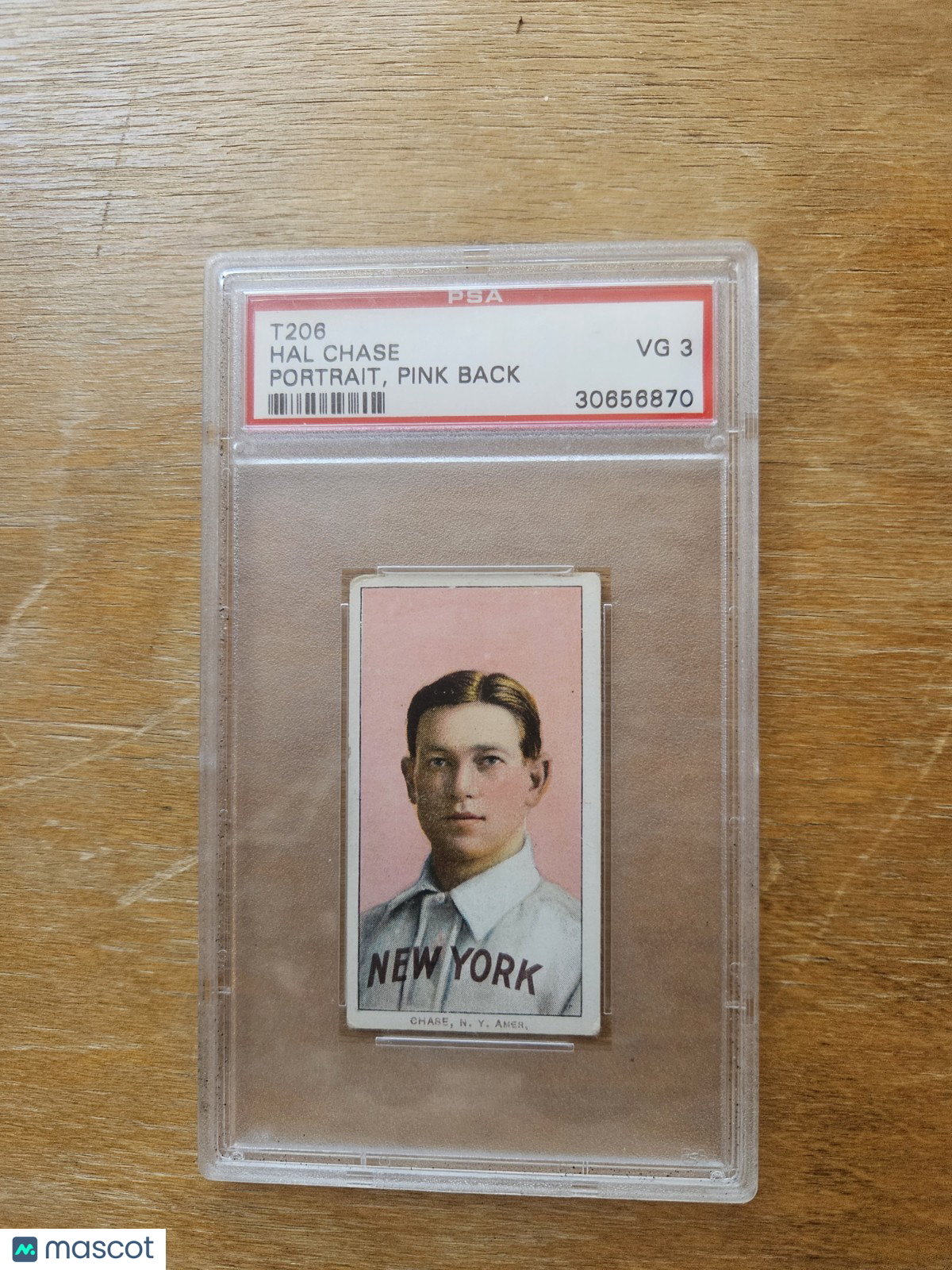 1909-11 T206 - Hal Chase - Sweet Caporal 150/30 - PSA 3 Rare variation