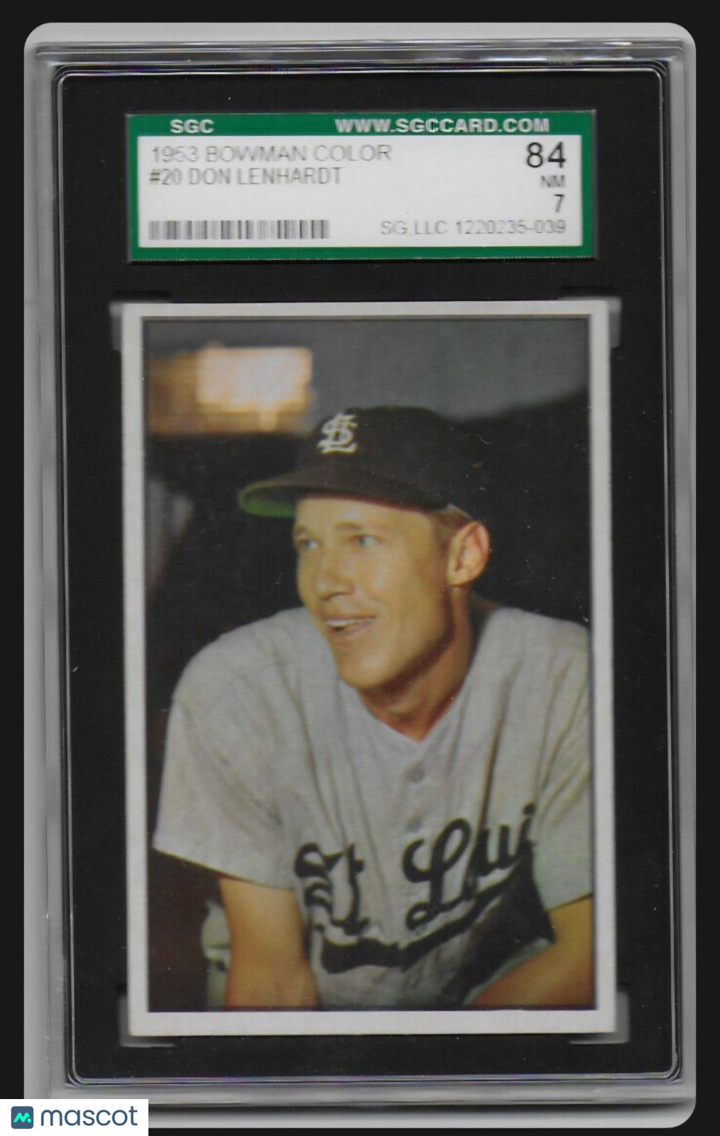 1953 Bowman Color - Don Lenhardt #20 SGC 7