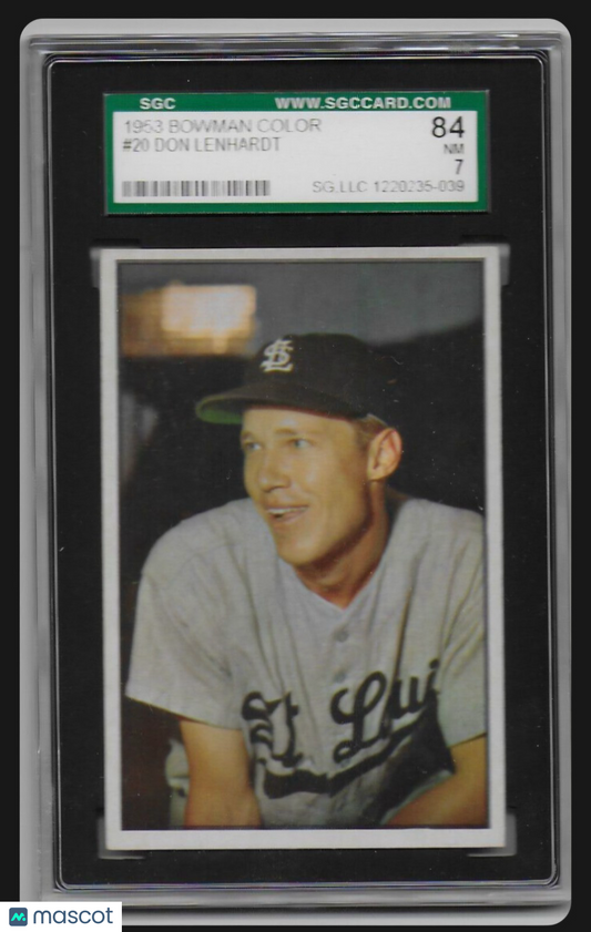 1953 Bowman Color - Don Lenhardt #20 SGC 7