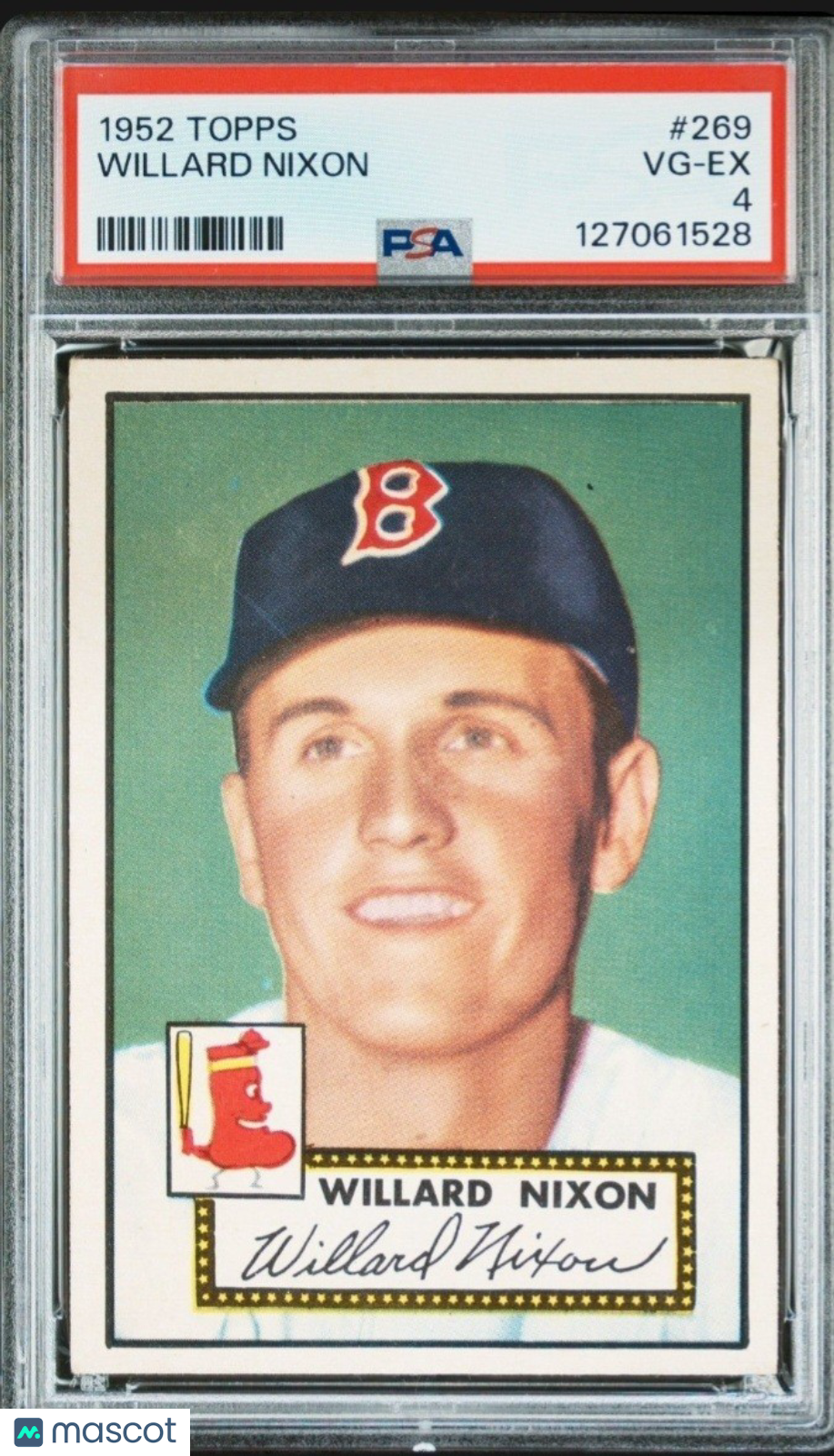 1952 Topps Semi-High  Willard Nixon #269 PSA 4