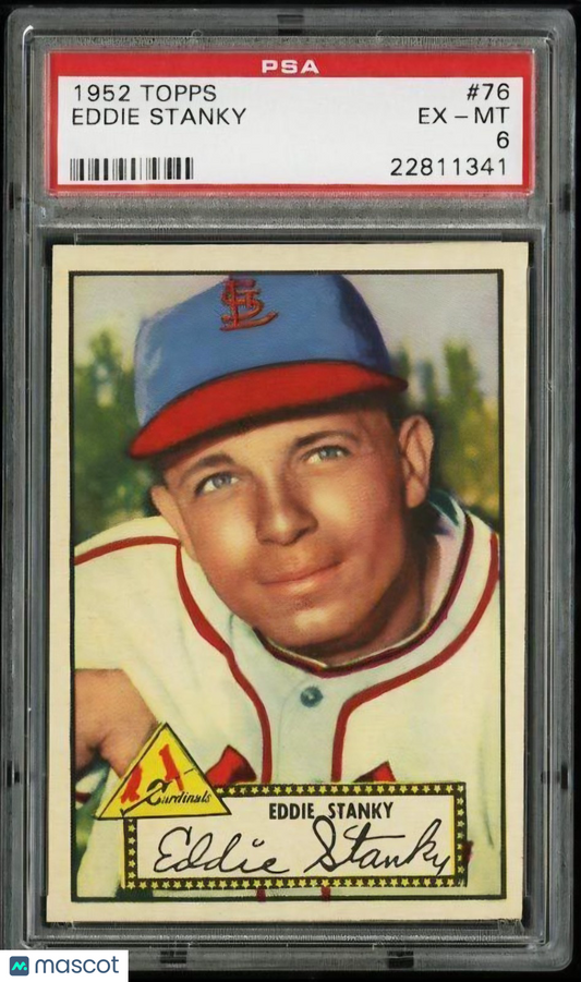 1952 Topps - Eddie Stanky #76 Red Back PSA 6