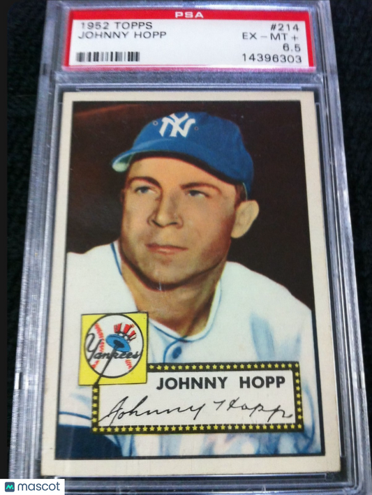 1952 TOPPS #214 JOHNNY HOPP PSA 6.5