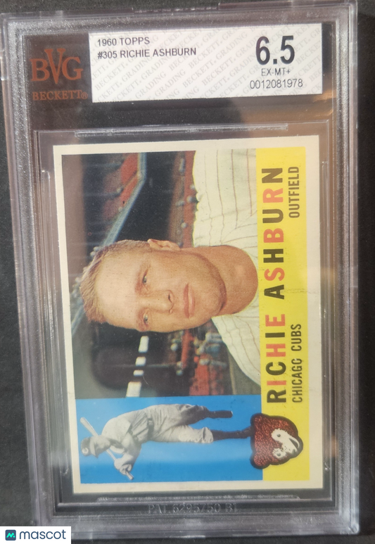 1960 Topps Richie Ashburn #305 BVG 6.5