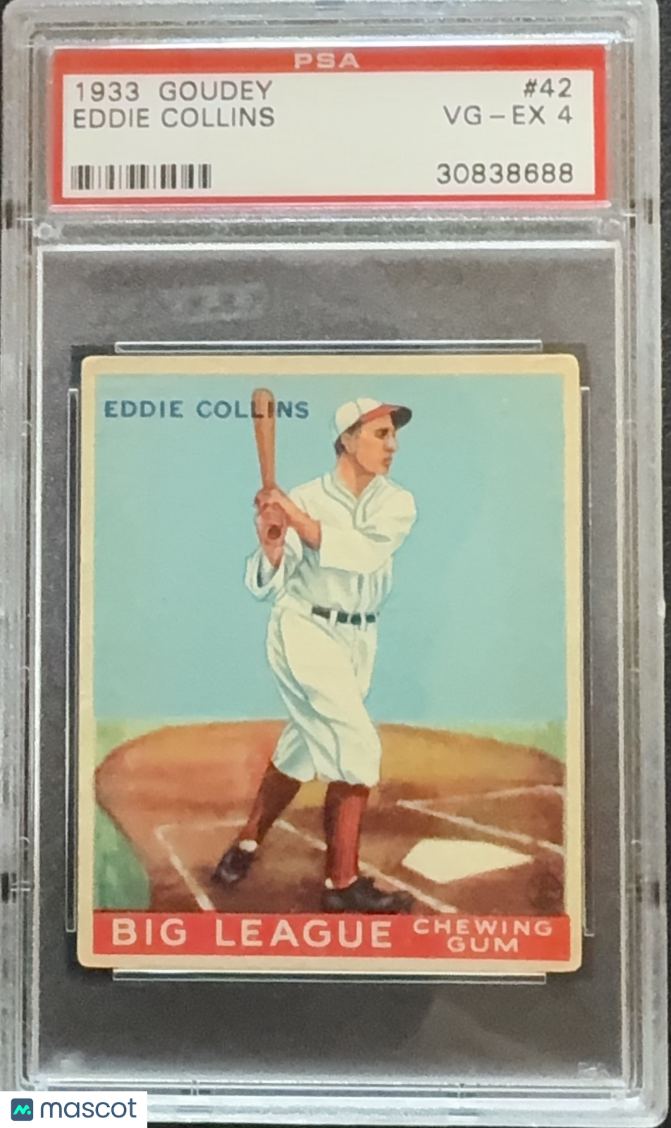 1933 Goudey Eddie Collins #42 PSA 4