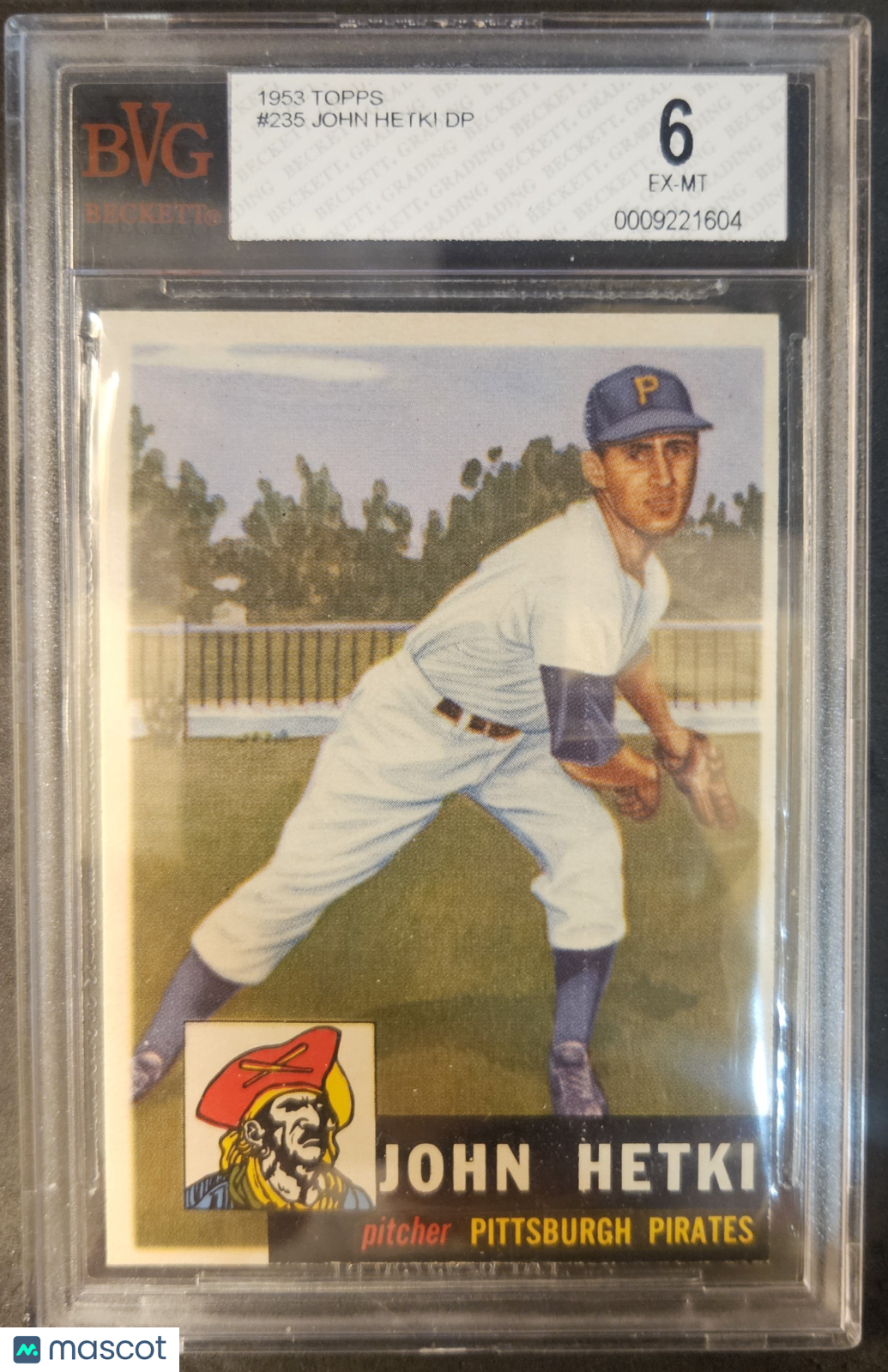 1953 Topps John Hetki DP #235 Rookie BVG 6