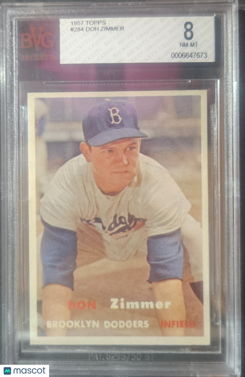 1957 Topps Don Zimmer #284 BVG 8