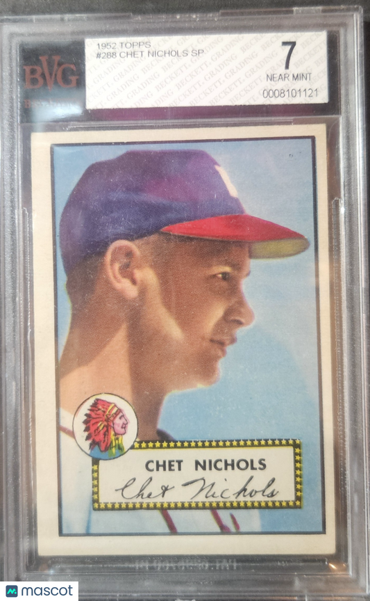 1952 Topps Chet Nichols SP #288 Rookie BVG 7