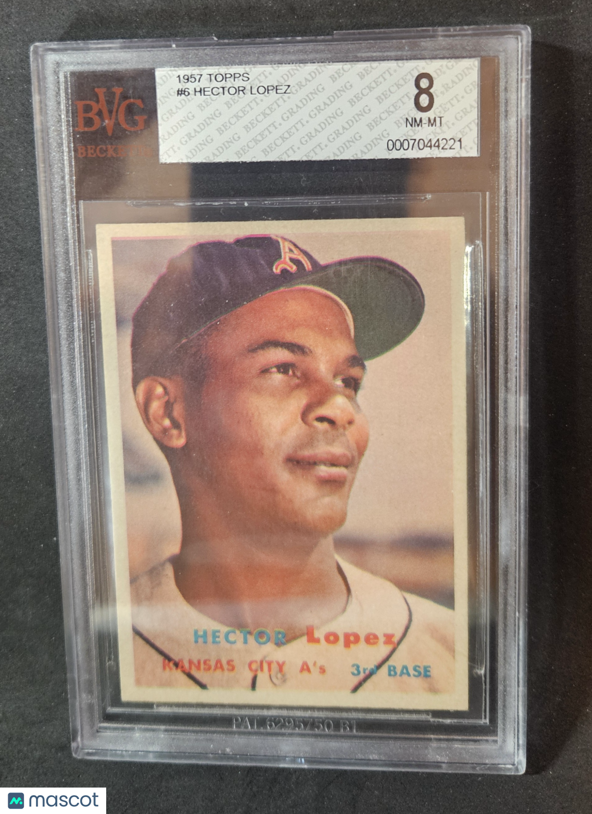 1957 Topps Hector Lopez #6 BVG 8 Tough card!