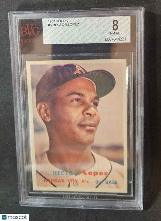 1957 Topps Hector Lopez #6 BVG 8 Tough card!
