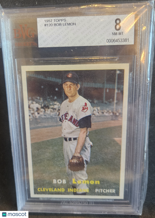 1957 Topps Bob Lemon #120 BVG 8