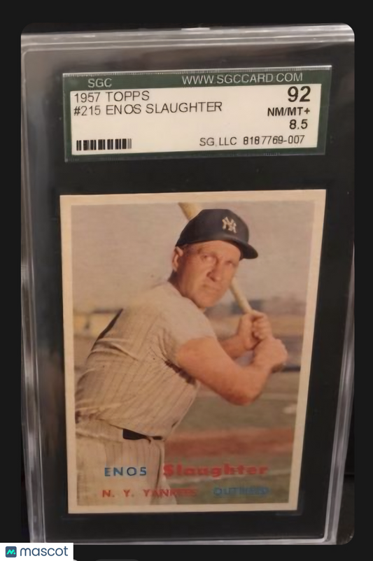 1957 Topps Enos Slaughter #215 SGC 8.5