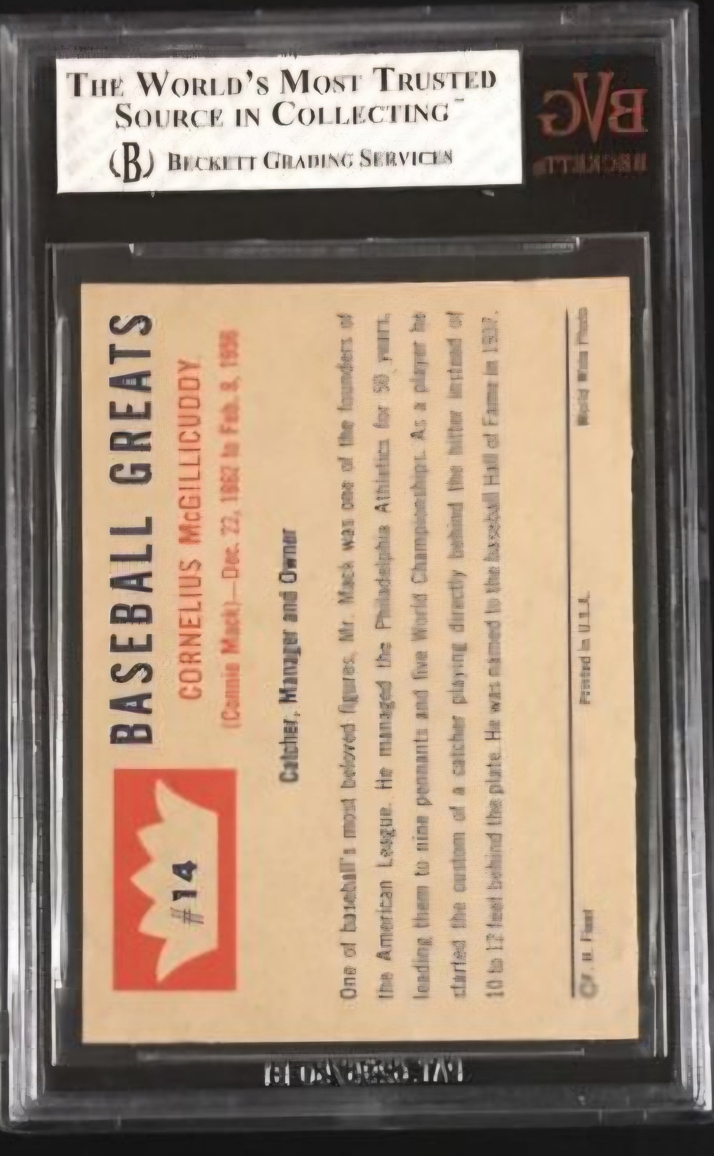 1960 Fleer Connie Mack #14 BVG 8