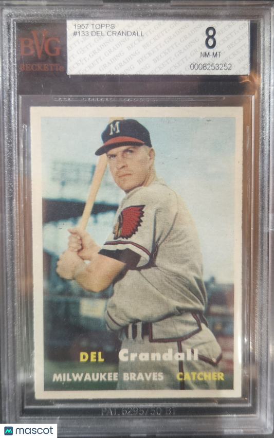 1957 Topps Del Crandall #133 BVG 8