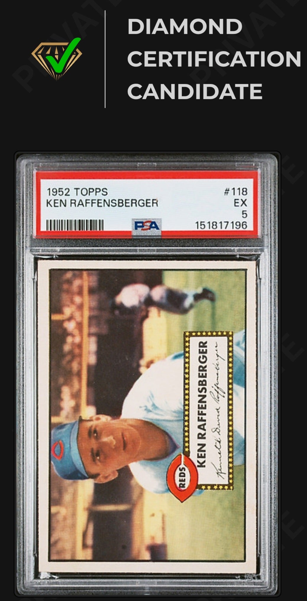 1952 Topps Ken Raffensberger #118 PSA 5 MBA candidate