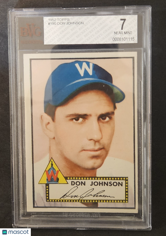1952 Topps Don Johnson #190 Rookie BVG 7